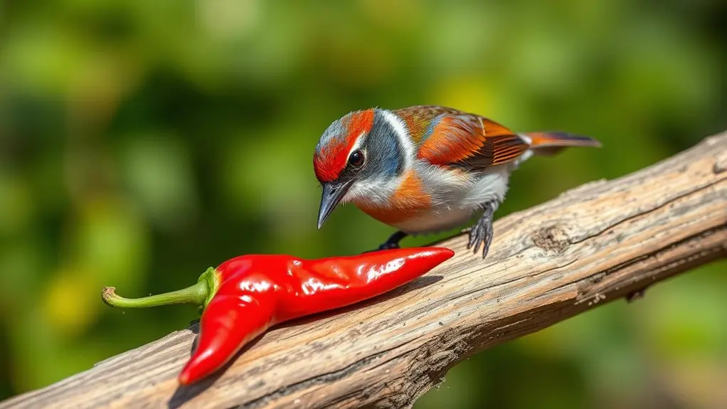capsaicin deters mammals attracts birds