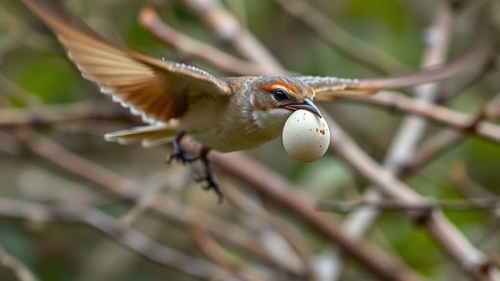 carrying eggs endangers birds