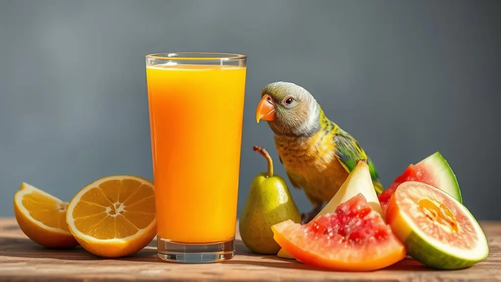 fresh diluted natural juices