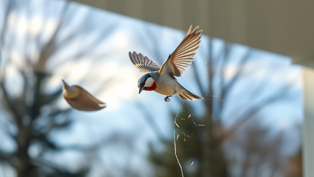 glass reflections cause bird collisions