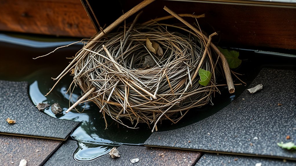gutter blockage causes damage
