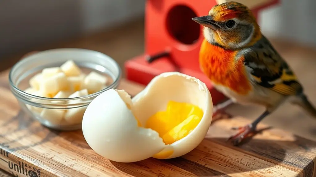 safe boiled bird eggs