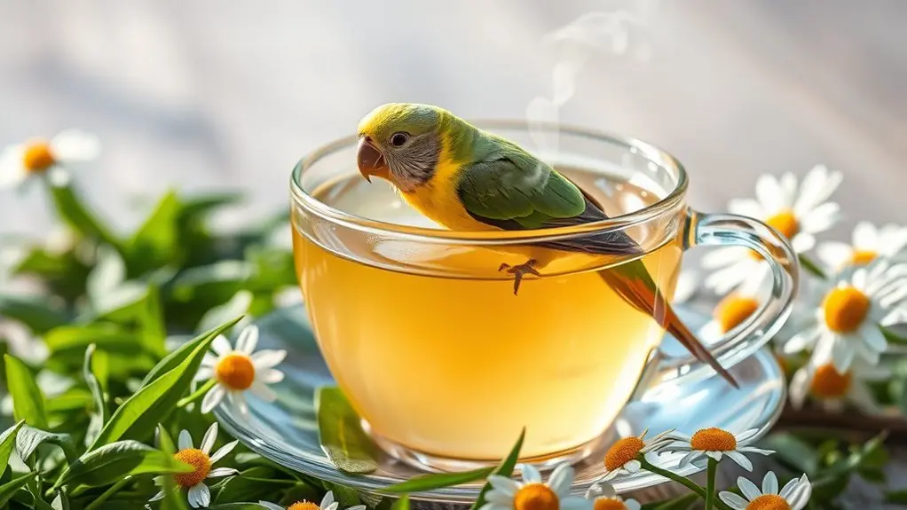 safe herbal teas for birds