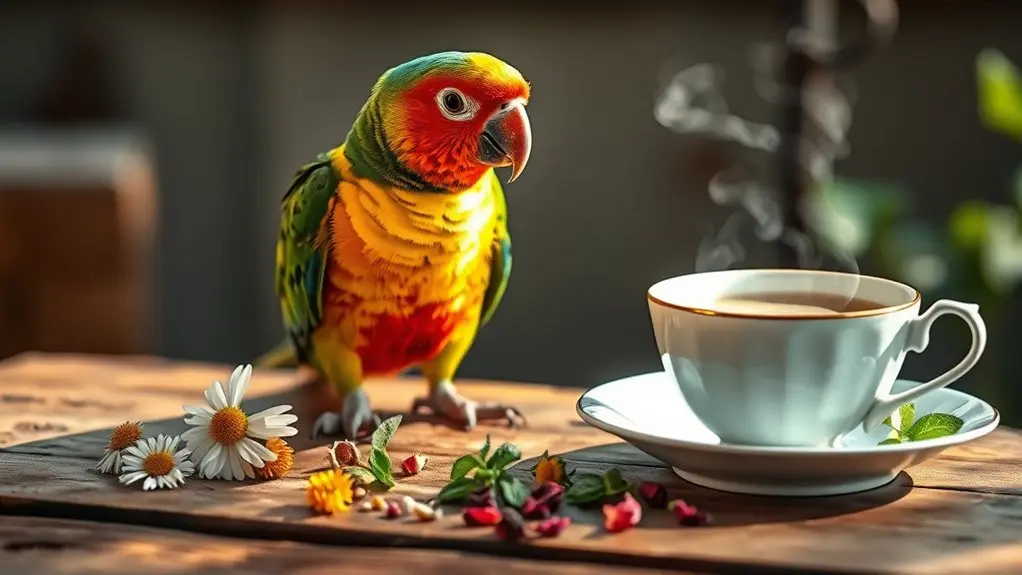 safe herbal teas for parrots