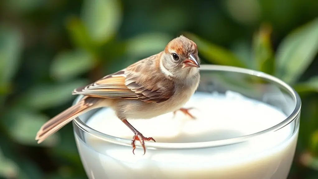 almond milk harms birds