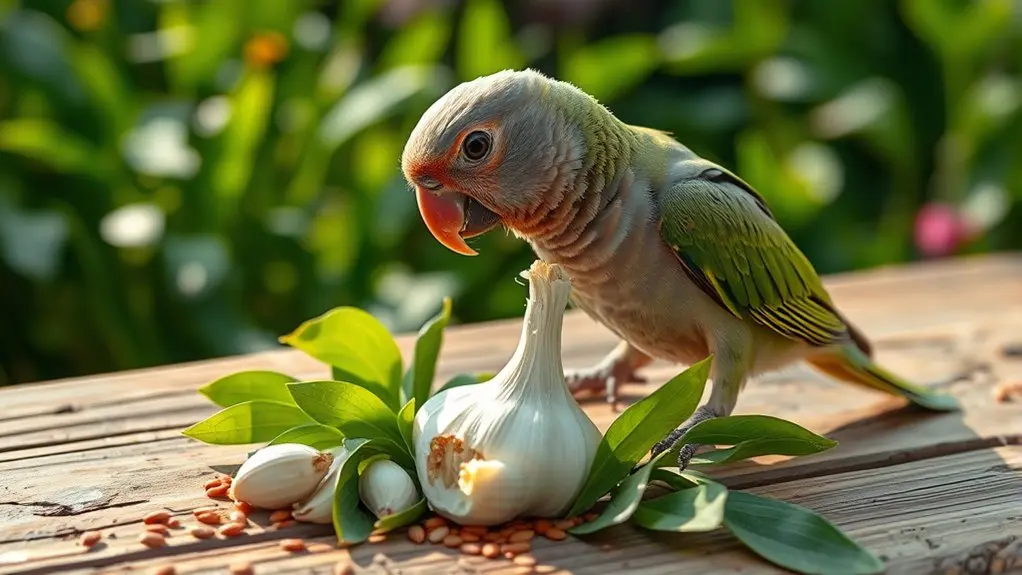 avoid garlic for birds