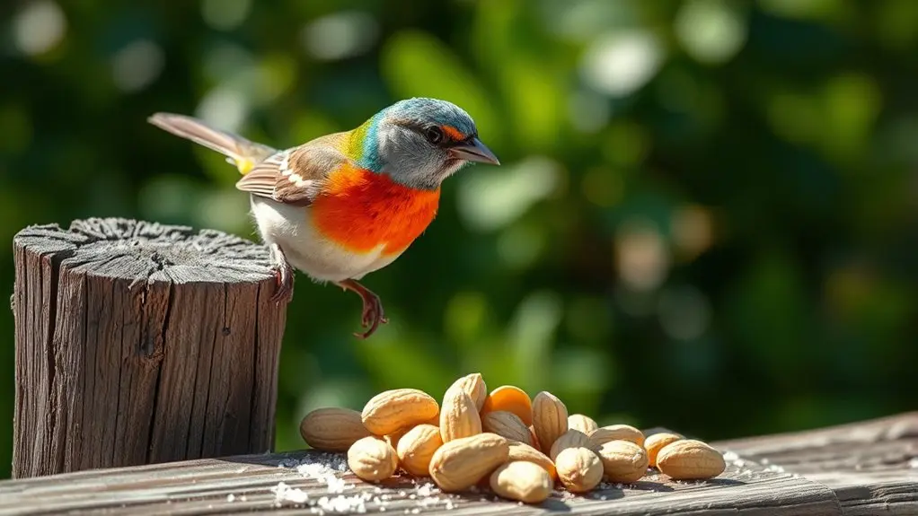 avoid salted peanuts for birds