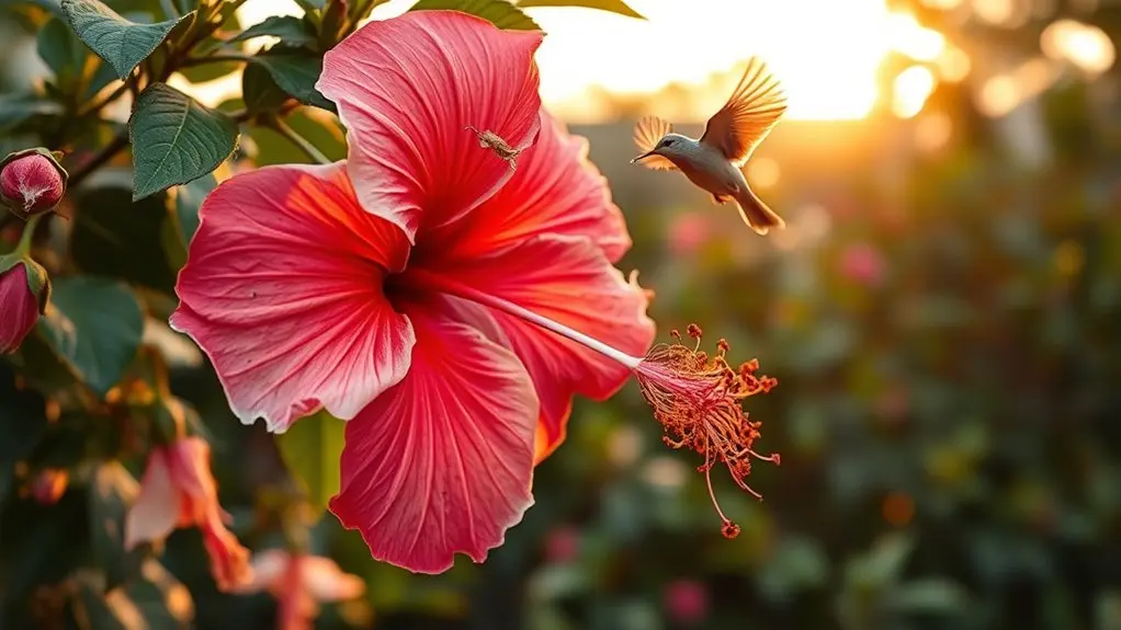 bird damage on hibiscus