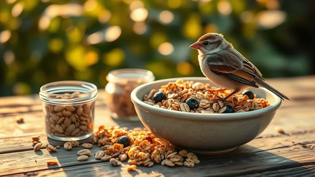 bird safe granola ingredients selection