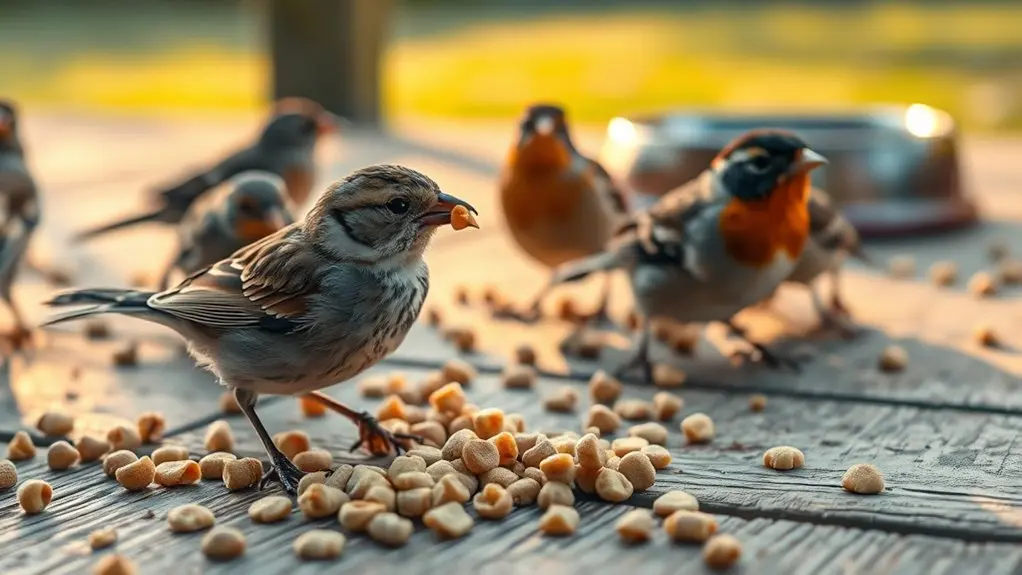 birds adapt to dog food