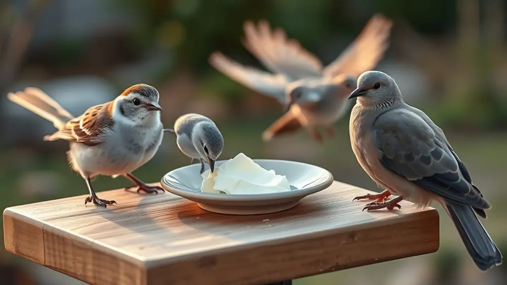 birds and cream cheese caution