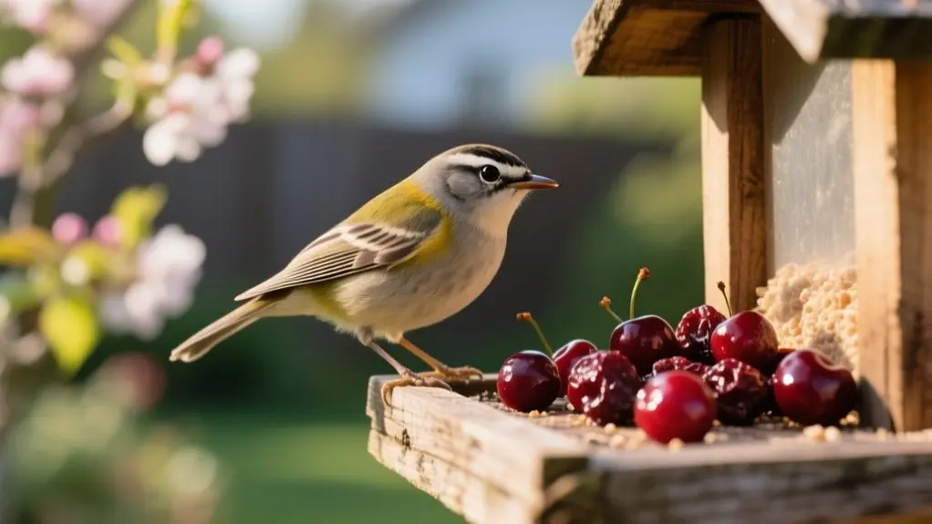 birds and dried cherries