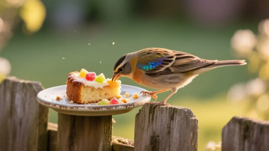 birds and fruit cake
