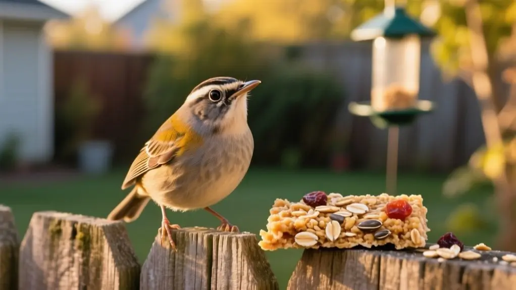birds and granola bars