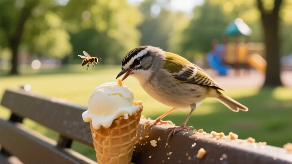 birds and ice cream safety
