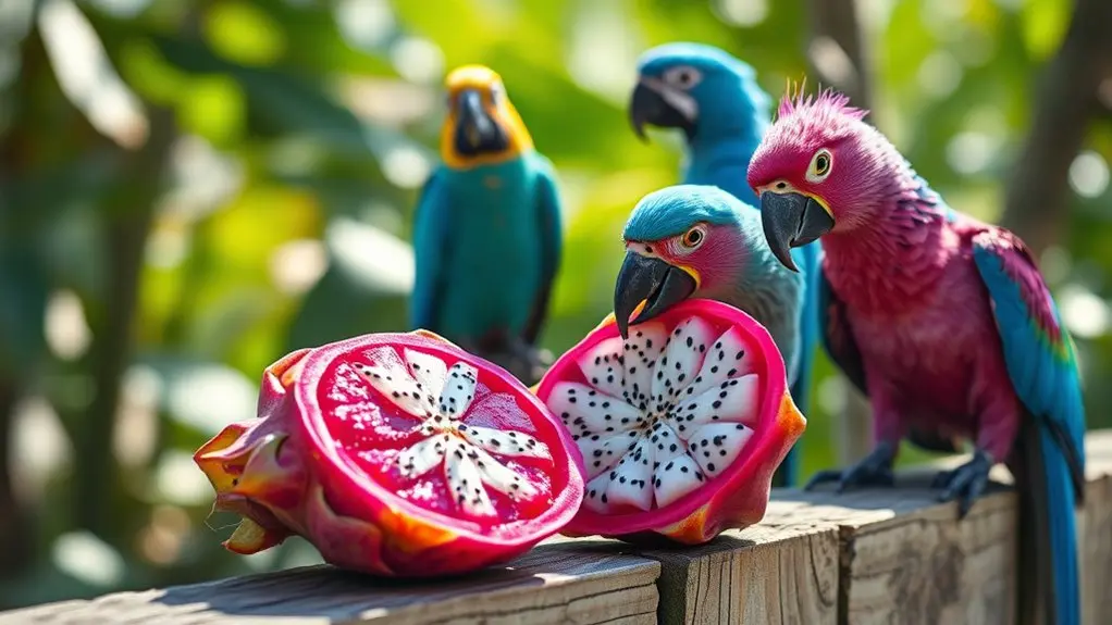 birds attracted to dragonfruit