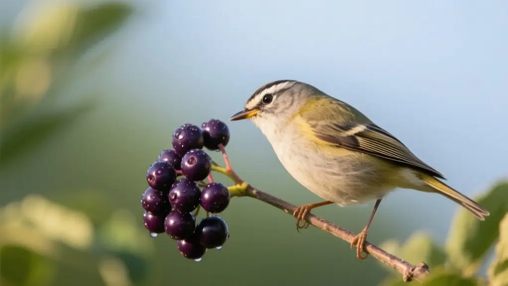 birds can eat elderberries