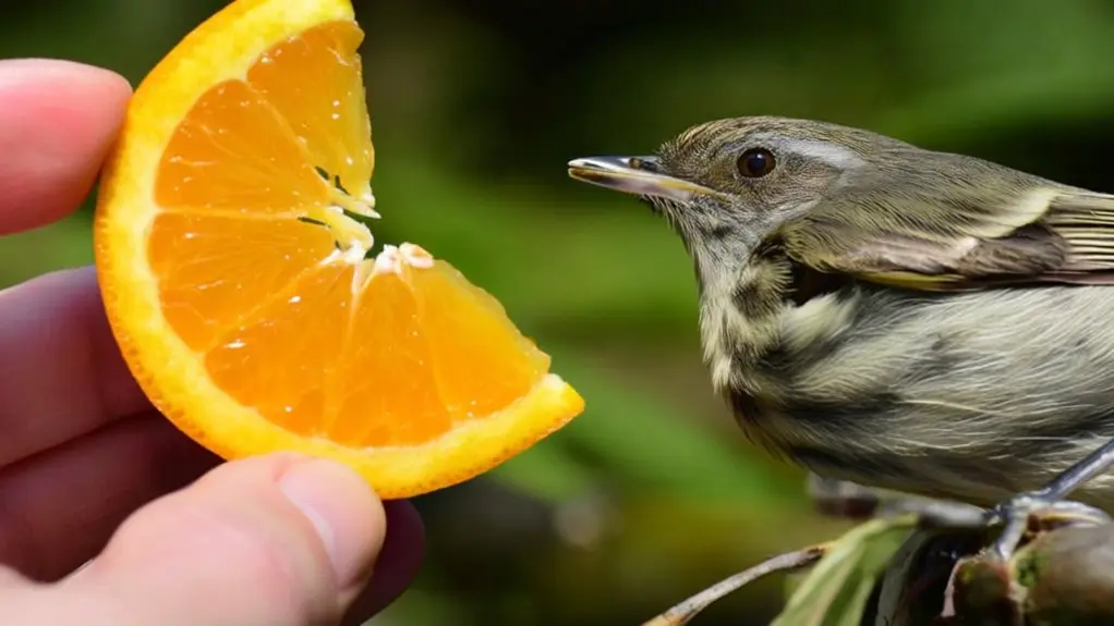birds can eat oranges
