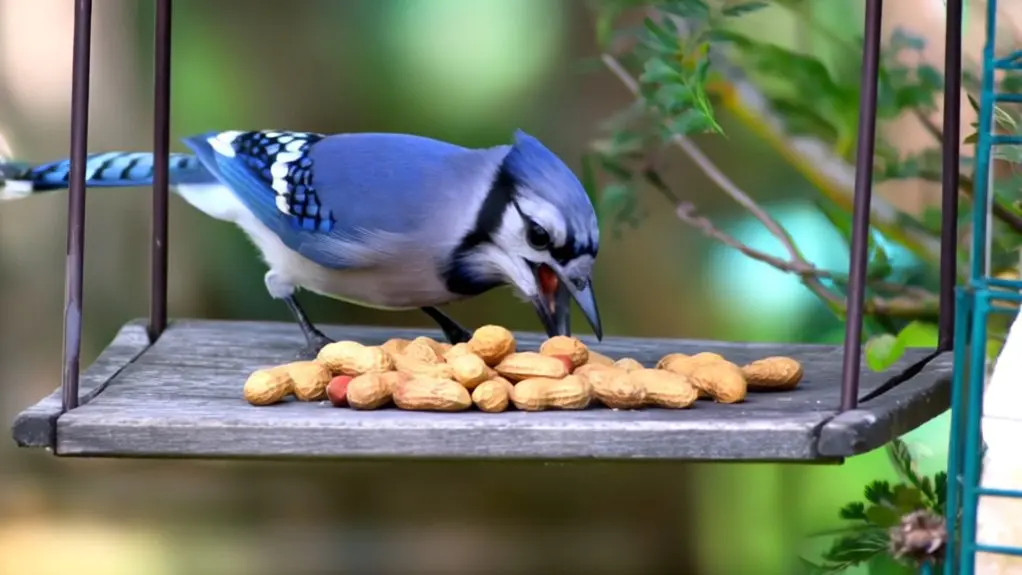 birds can eat peanuts