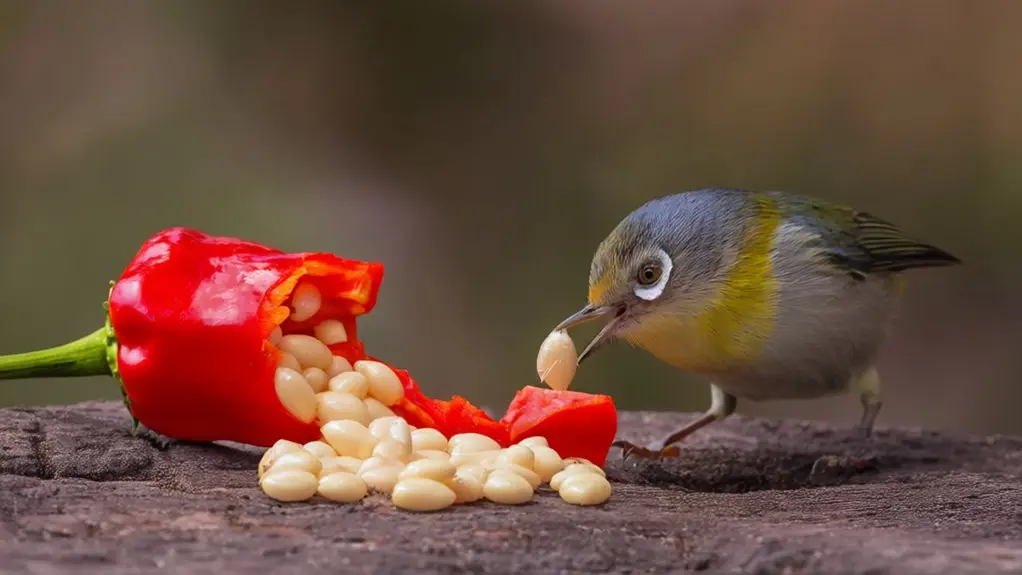 birds can eat pepper seeds