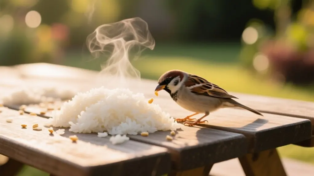 birds can eat rice