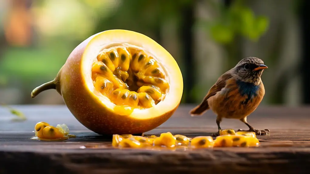 birds can safely eat passion fruit