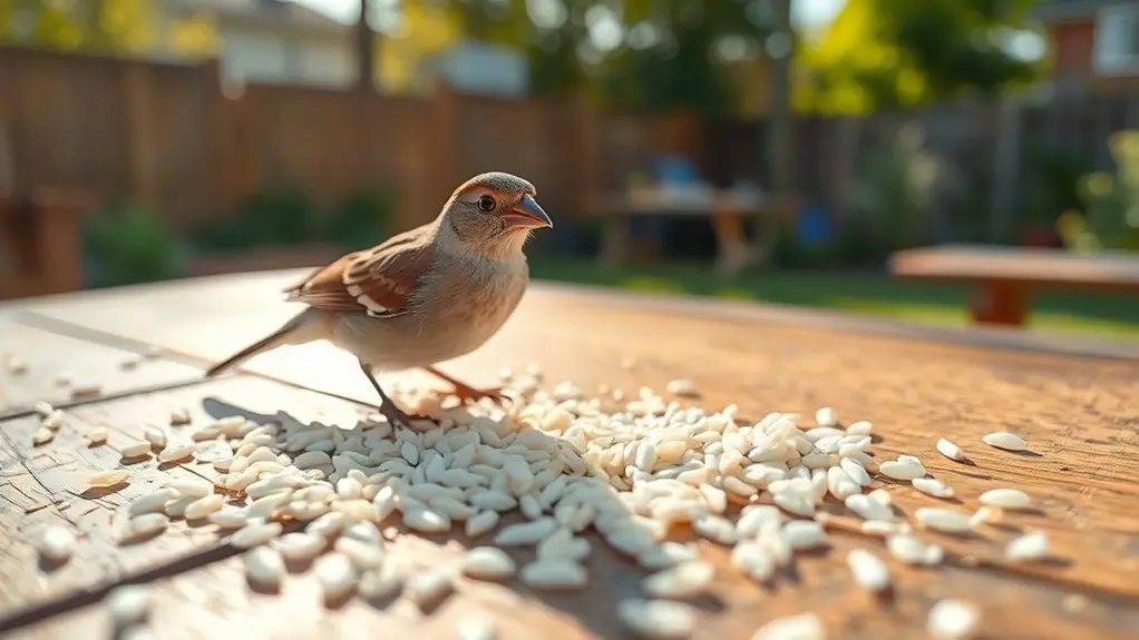 birds can safely eat rice