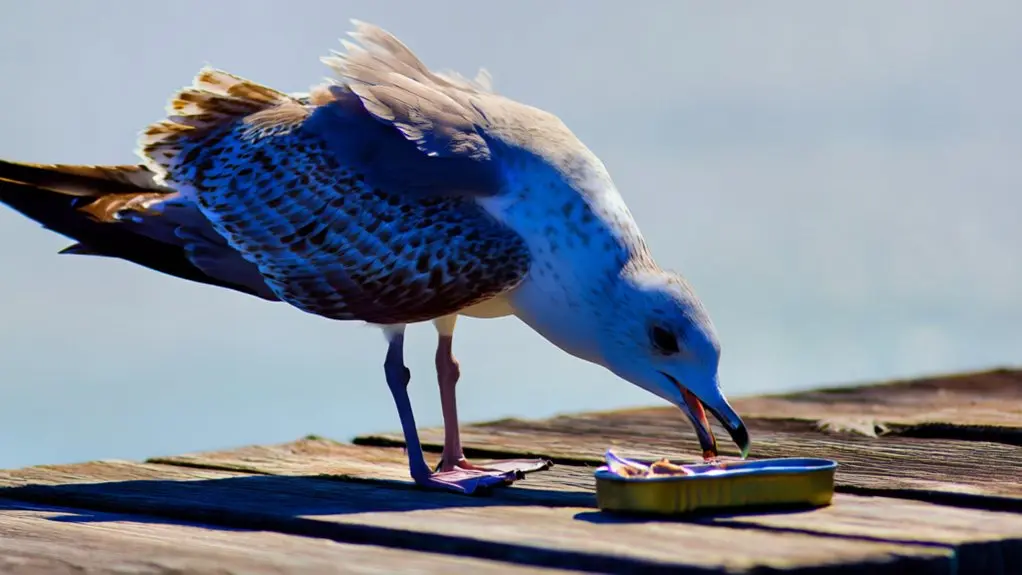 birds eating tuna risks