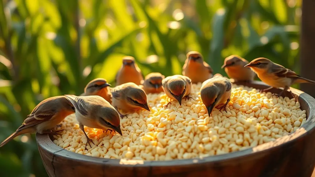 birds enjoy coarse nutritious grains