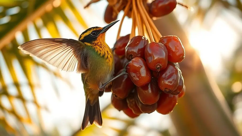 birds enjoy sweet dates