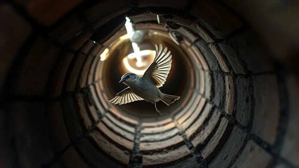 birds enter through openings