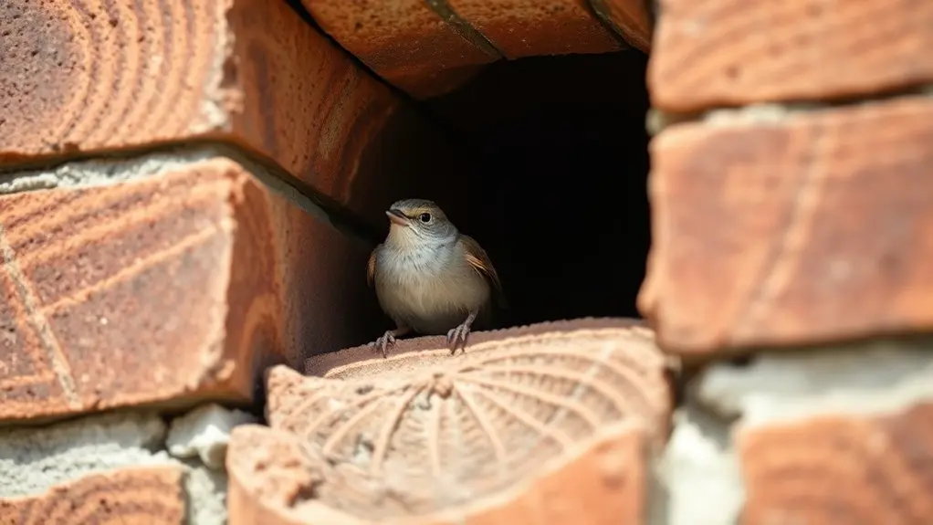 birds enter through openings