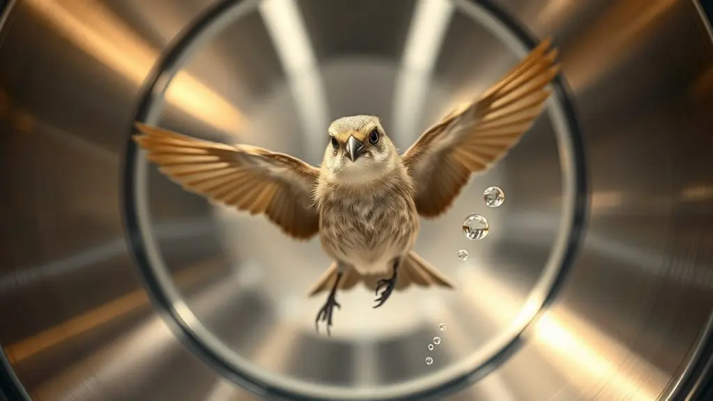 birds float without gravity