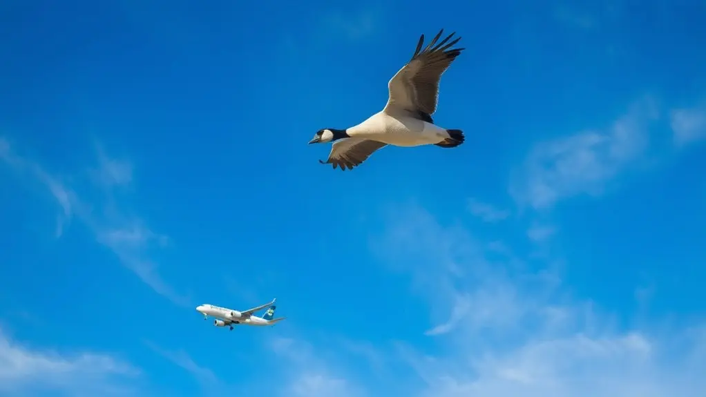 birds flying higher than airplanes