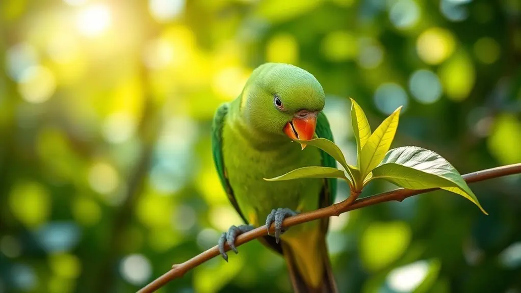 birds forage on insects leaves