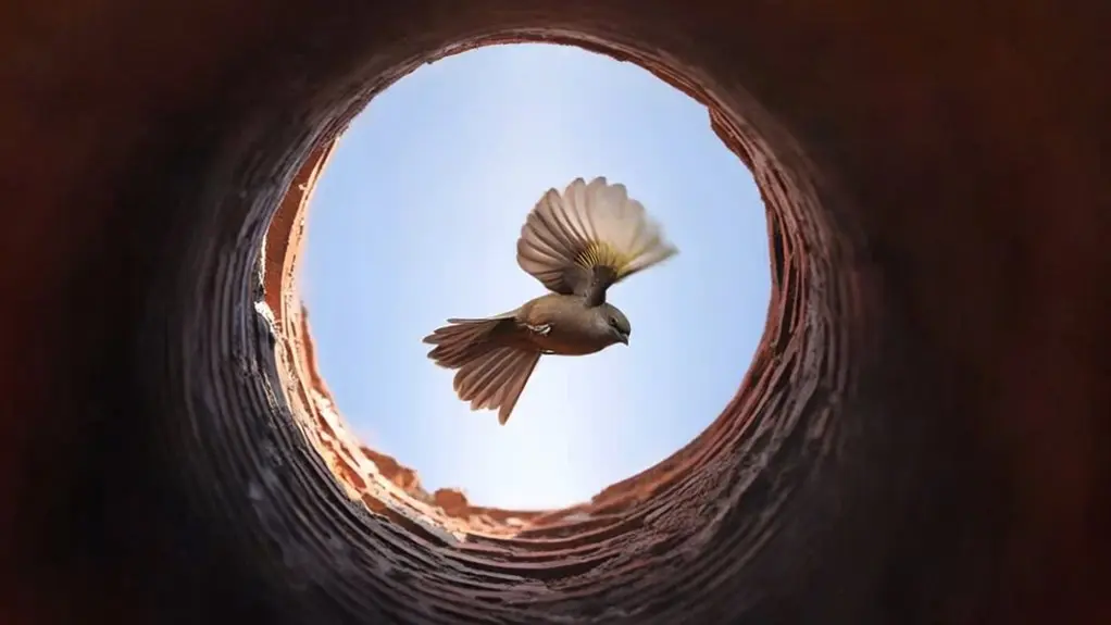 birds may fly into chimneys