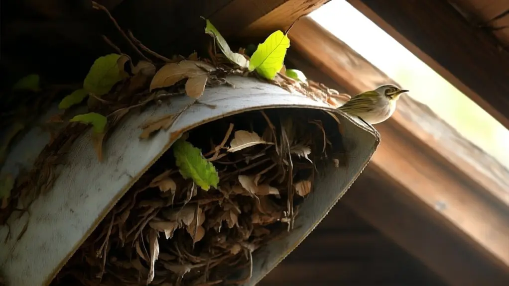 birds nesting in attic