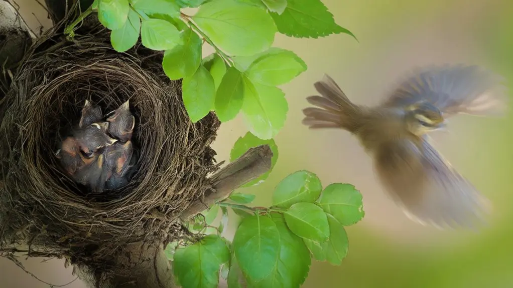 birds retrieve their young