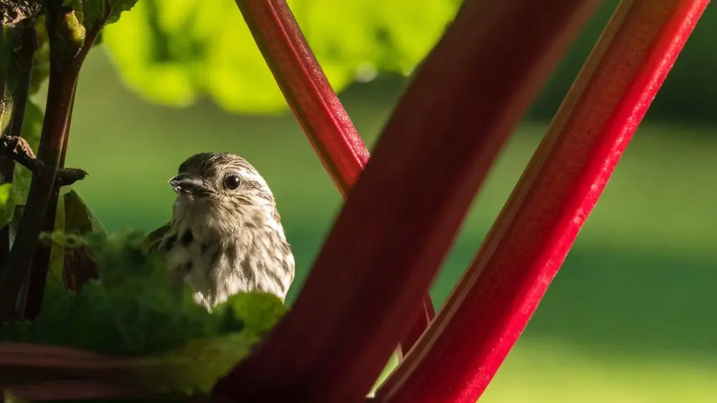 birds should avoid rhubarb