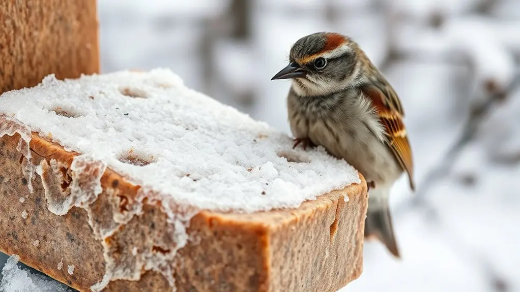 birds struggling with suet