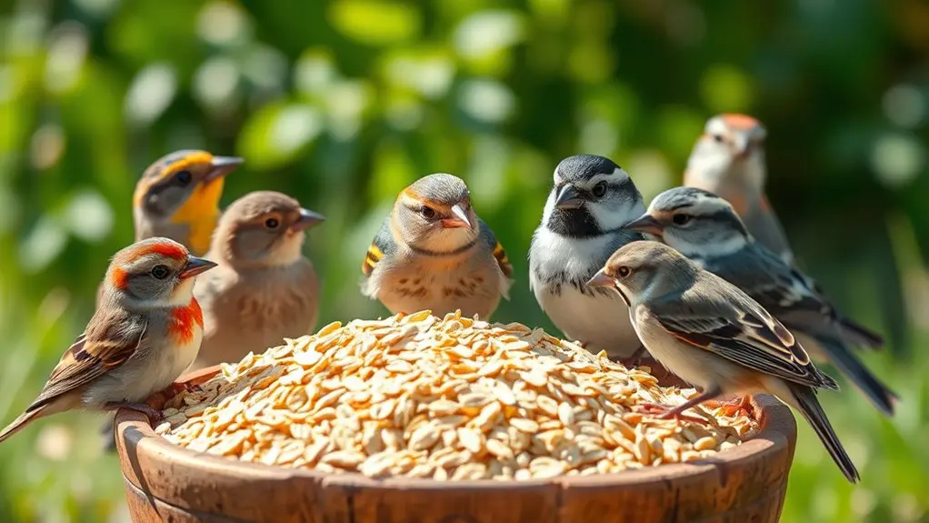birds that eat oats