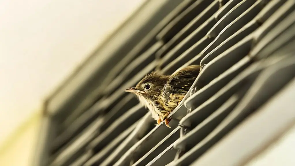 birds trapped in vents