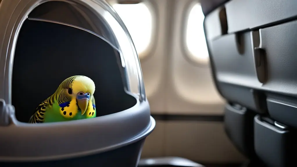 birds traveling on planes