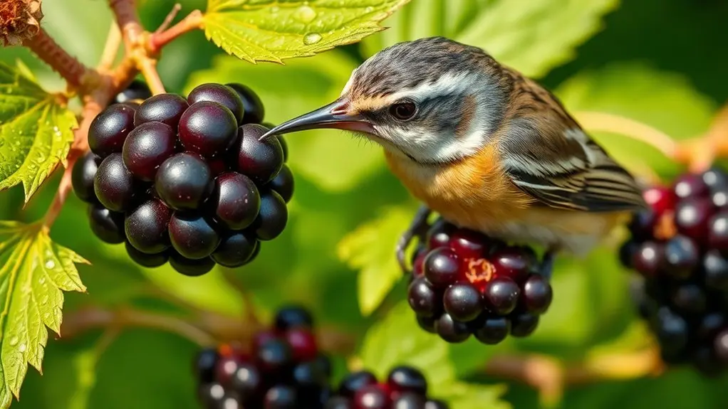 blackberries boost bird health