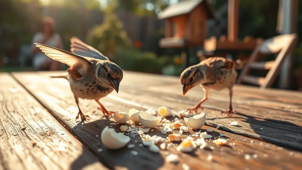 crushed eggshells boost bird health