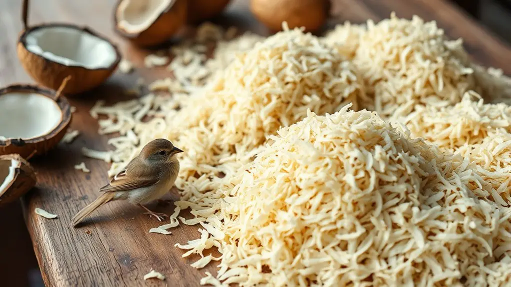 dried coconut nutritious bird treat