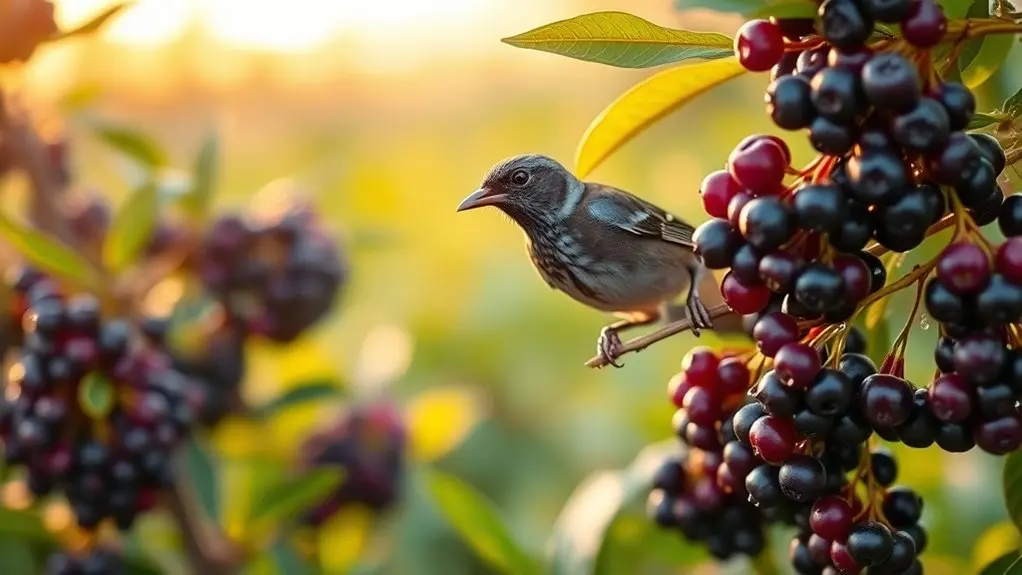 elderberries support diverse birdlife