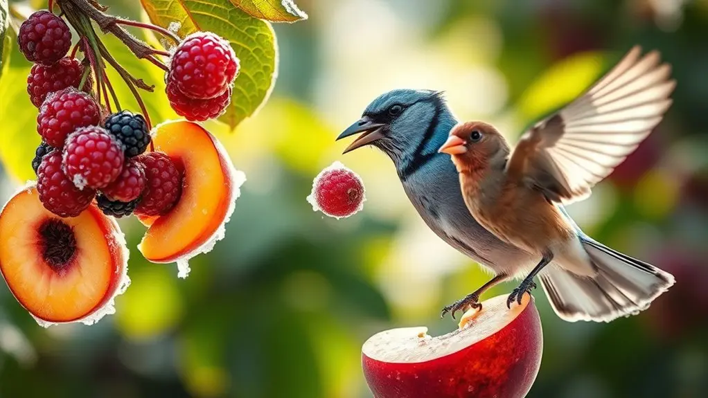 frozen fruit for birds