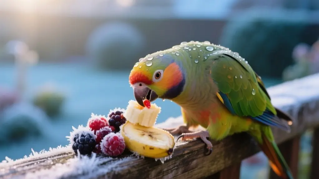 frozen fruit safety for birds