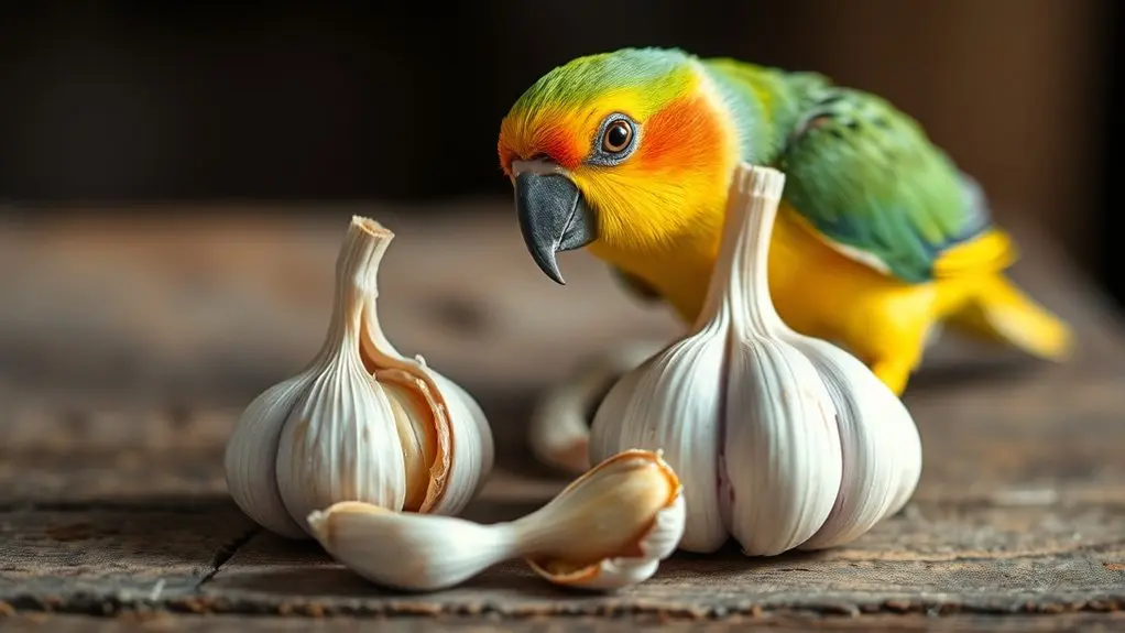 garlic causes bird poisoning